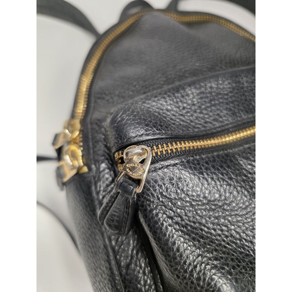 Coach Mini Small Charlie Backpack Pebbled Leather Black F28995 - Picture 4 of 15